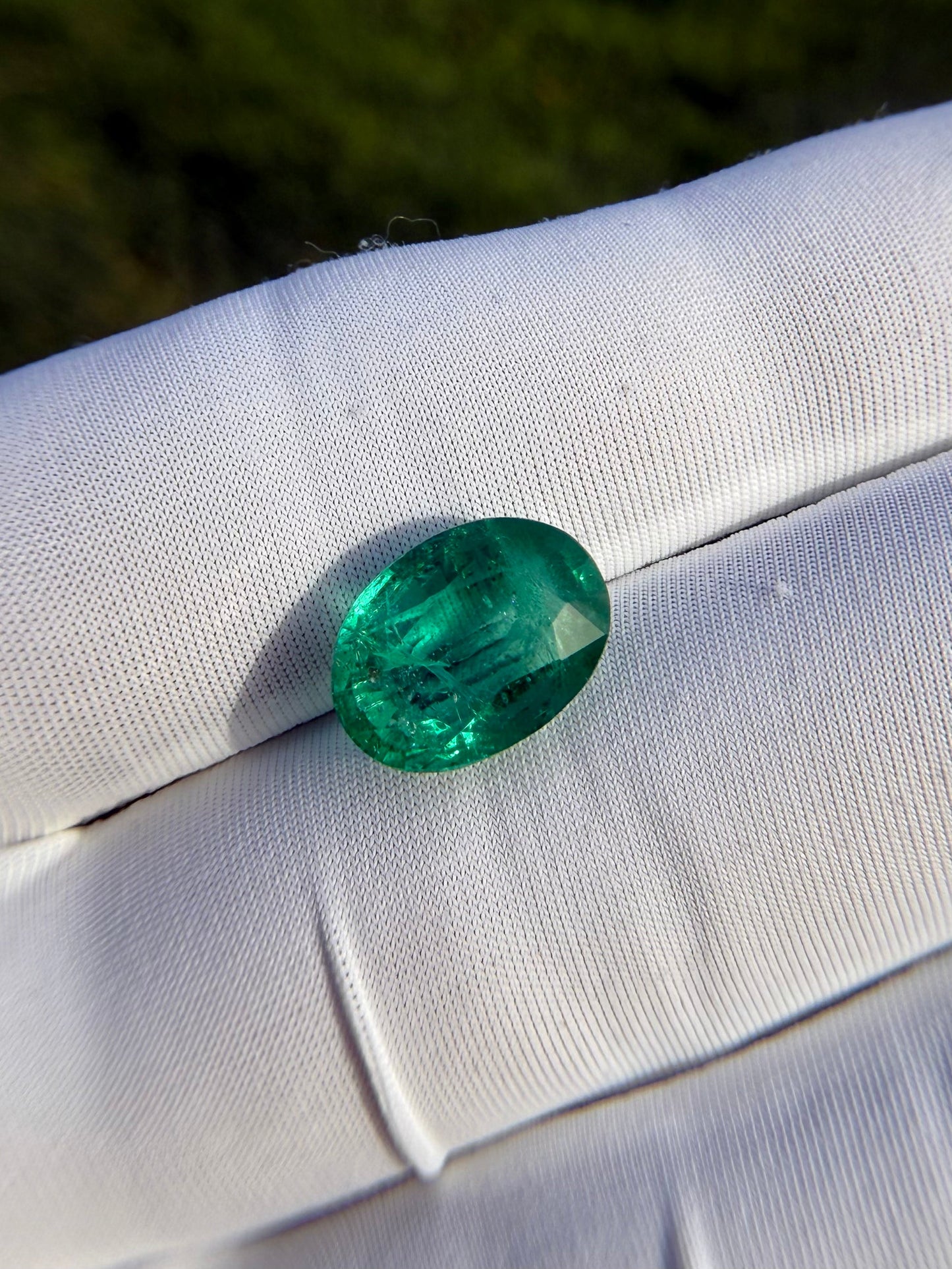 5.97ct Natural Emerald - Budh Ratna - Zamurd - Pachu Stone, Markat Mani Stone - 13x9.6x6.8mm