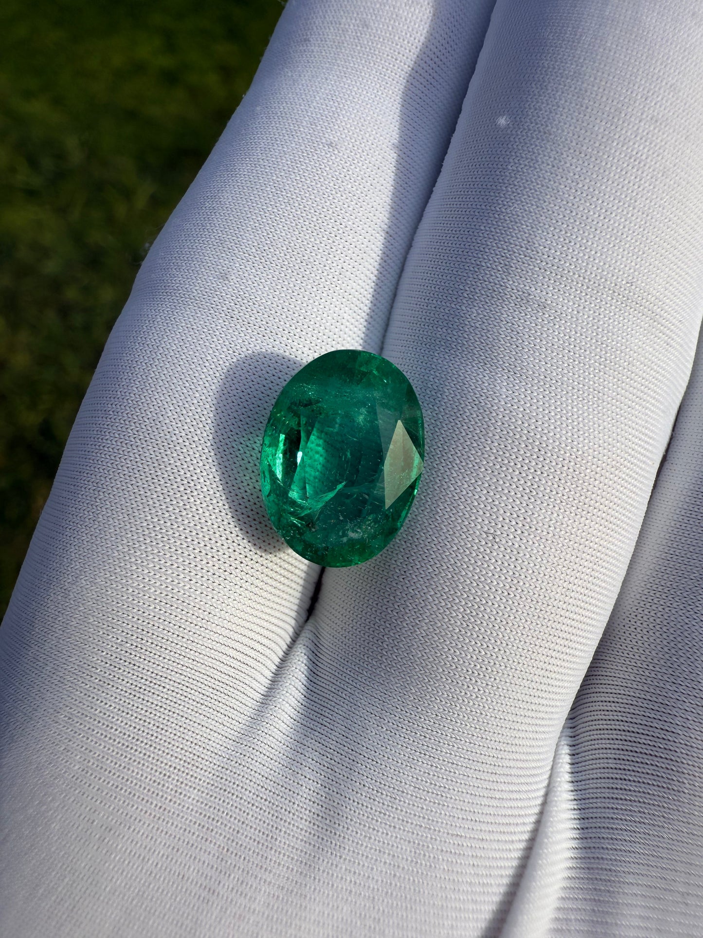 5.97ct Natural Emerald - Budh Ratna - Zamurd - Pachu Stone, Markat Mani Stone - 13x9.6x6.8mm