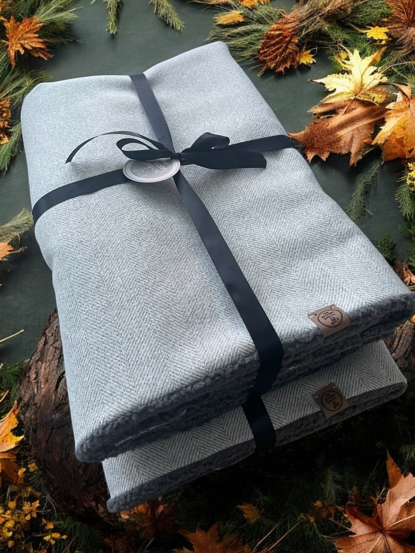 Herringbone Pet Blanket | Reversible Lambswool Sherpa & Faux Suede | Handmade Luxury Dog Throw | Sofa Protector UK