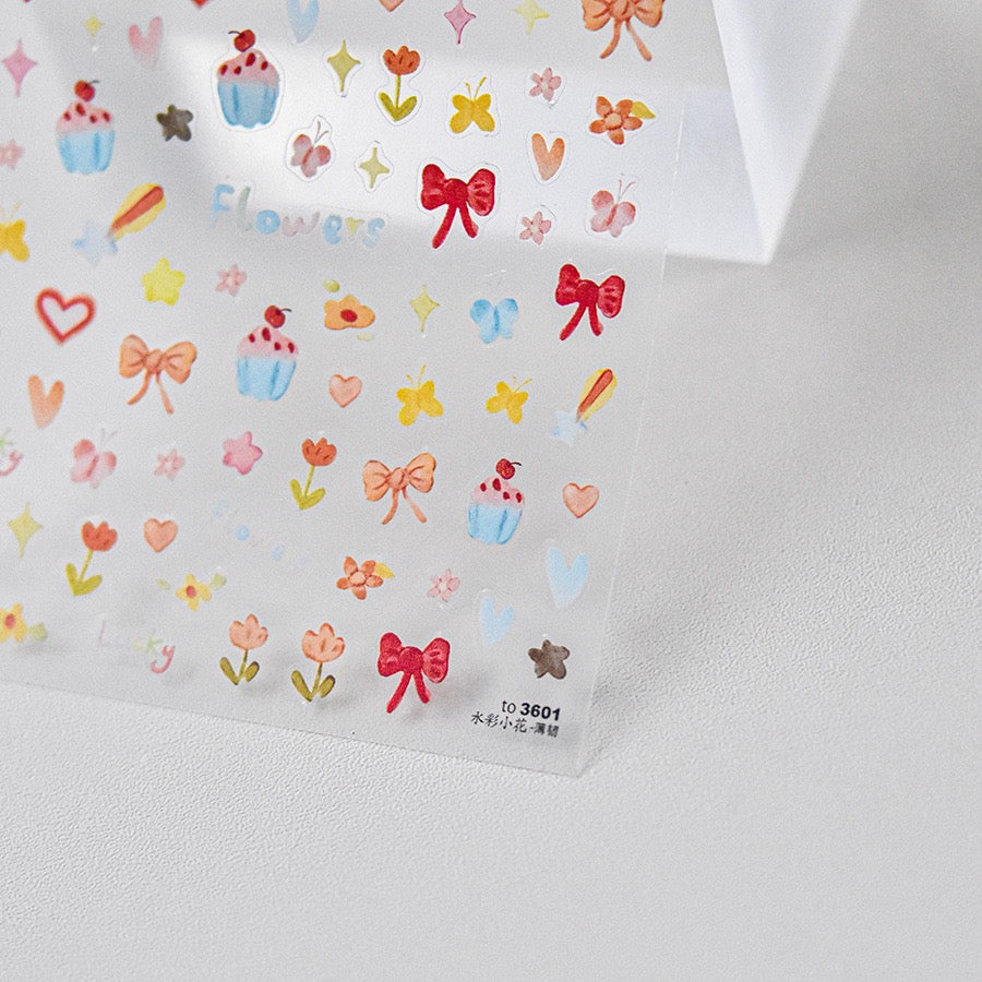 Hello Claws | Kawaii Bowknot Cake Flower Nail Deco Sticker
