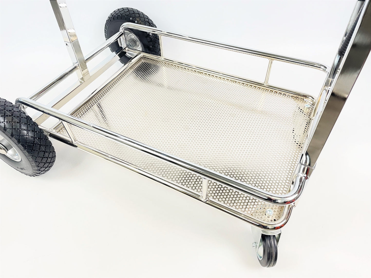 Righetti Ridolfi Chrome 4 Wheel Trolley with Shelf