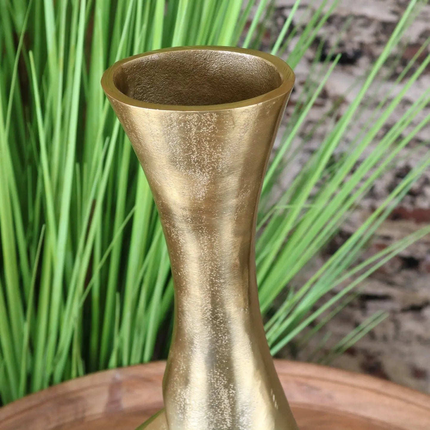 Bedi Metal Gold Vase Swirl Design 48cm