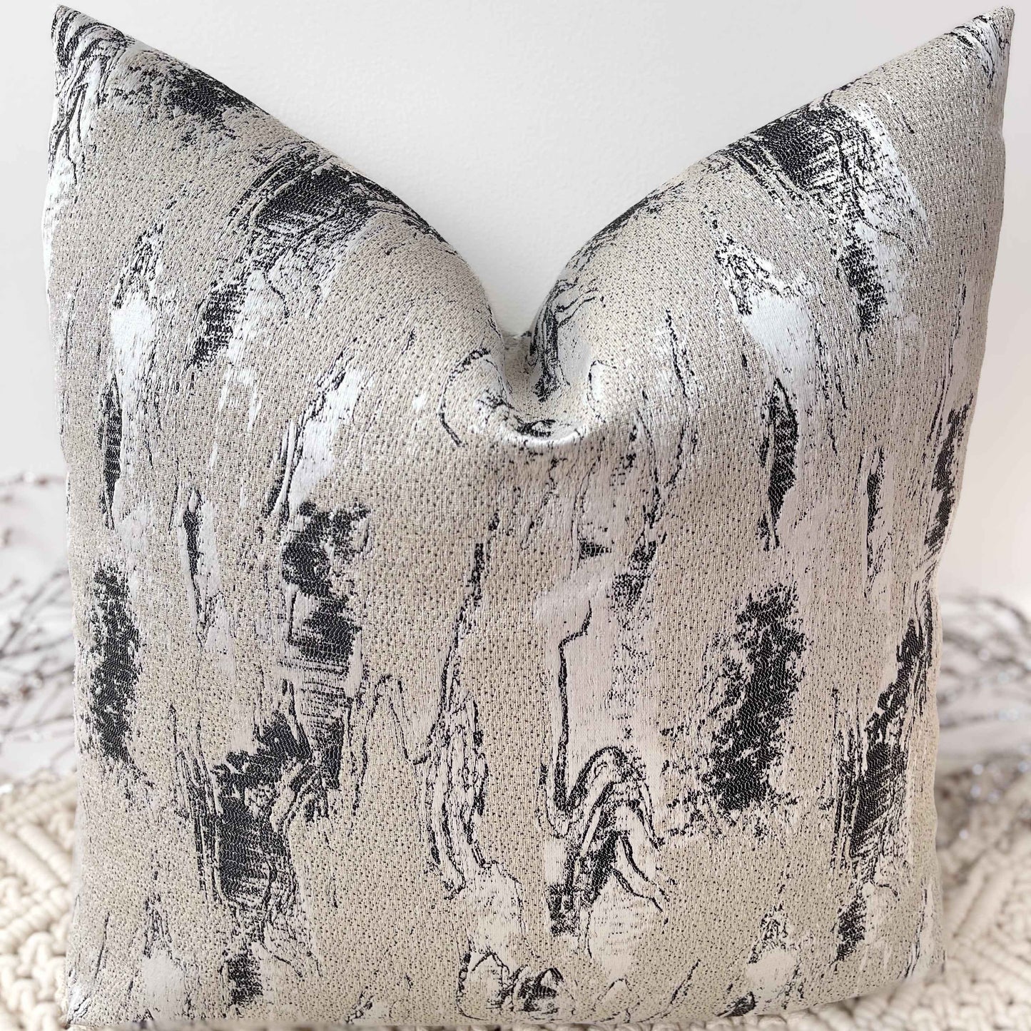 The Couture Cushion - The Black and Beige Zanella - Style No. 37