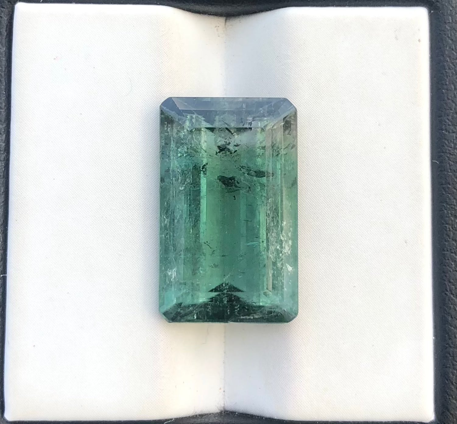 12.35ct Natural Teal Tourmaline Gemstone - Faceted Tourmaline - October Birthstone Tourmaline - 18x11x7mm