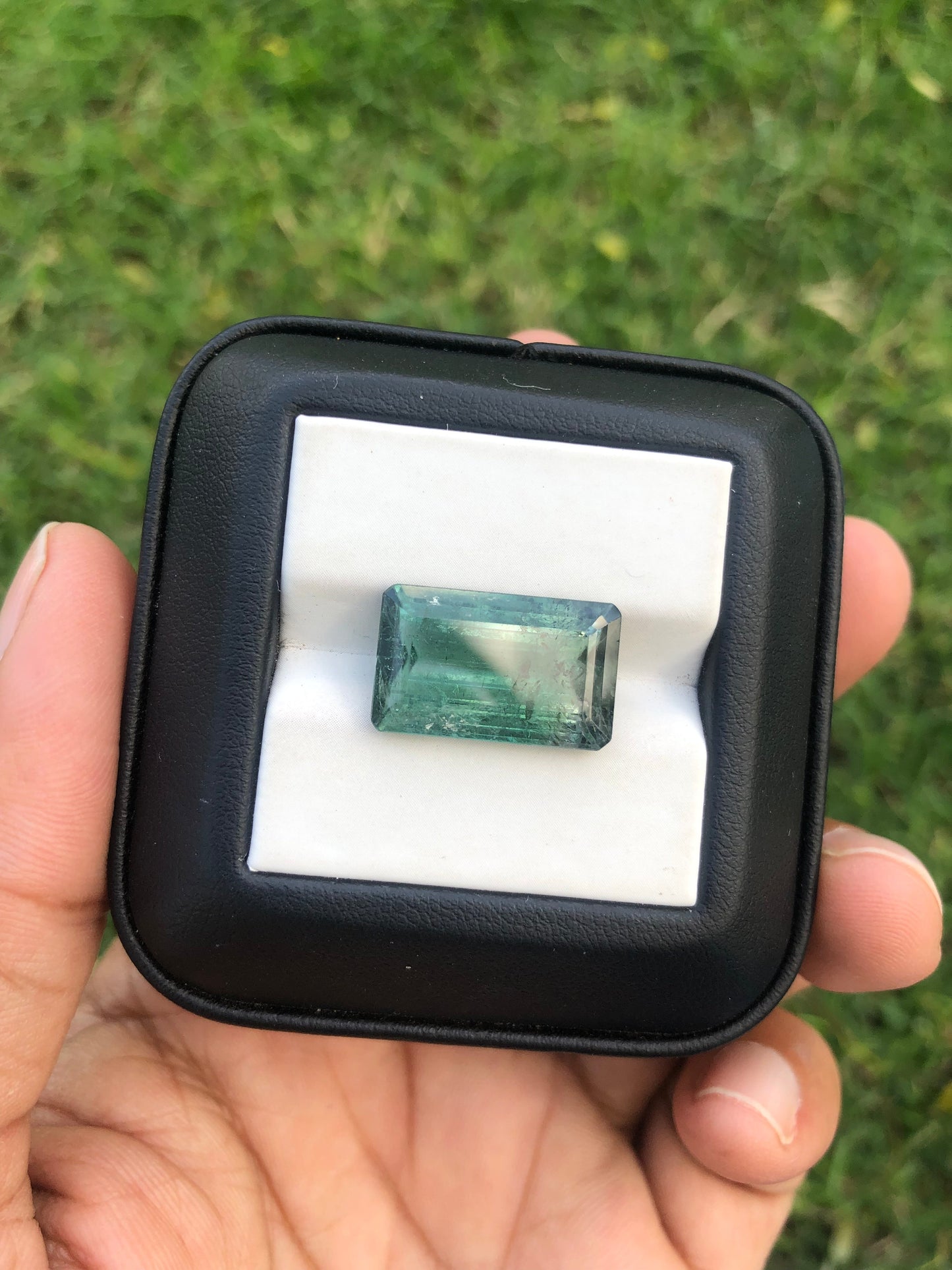 12.35ct Natural Teal Tourmaline Gemstone - Faceted Tourmaline - October Birthstone Tourmaline - 18x11x7mm
