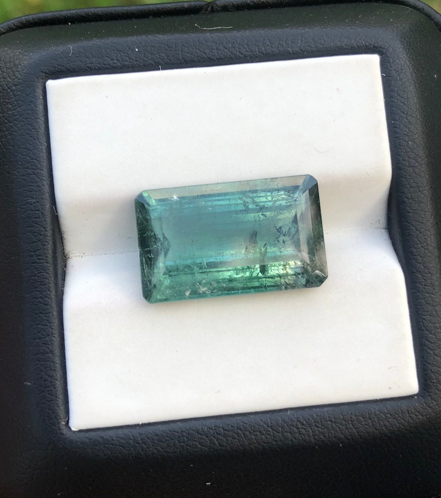12.35ct Natural Teal Tourmaline Gemstone - Faceted Tourmaline - October Birthstone Tourmaline - 18x11x7mm