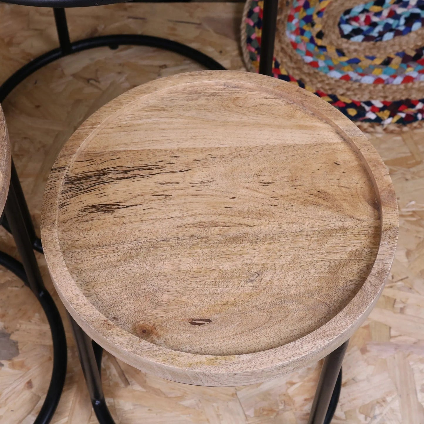 Juna Round Set of 3 Tables Mango Wood