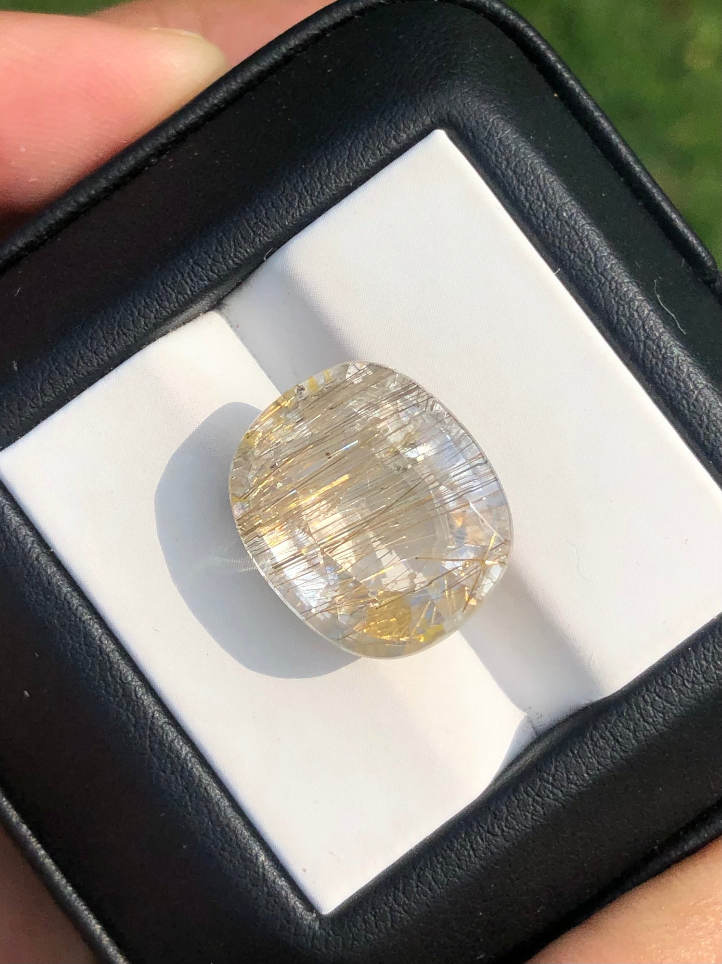 16ct 5A Golden Rutile Quartz faceted Gemstone