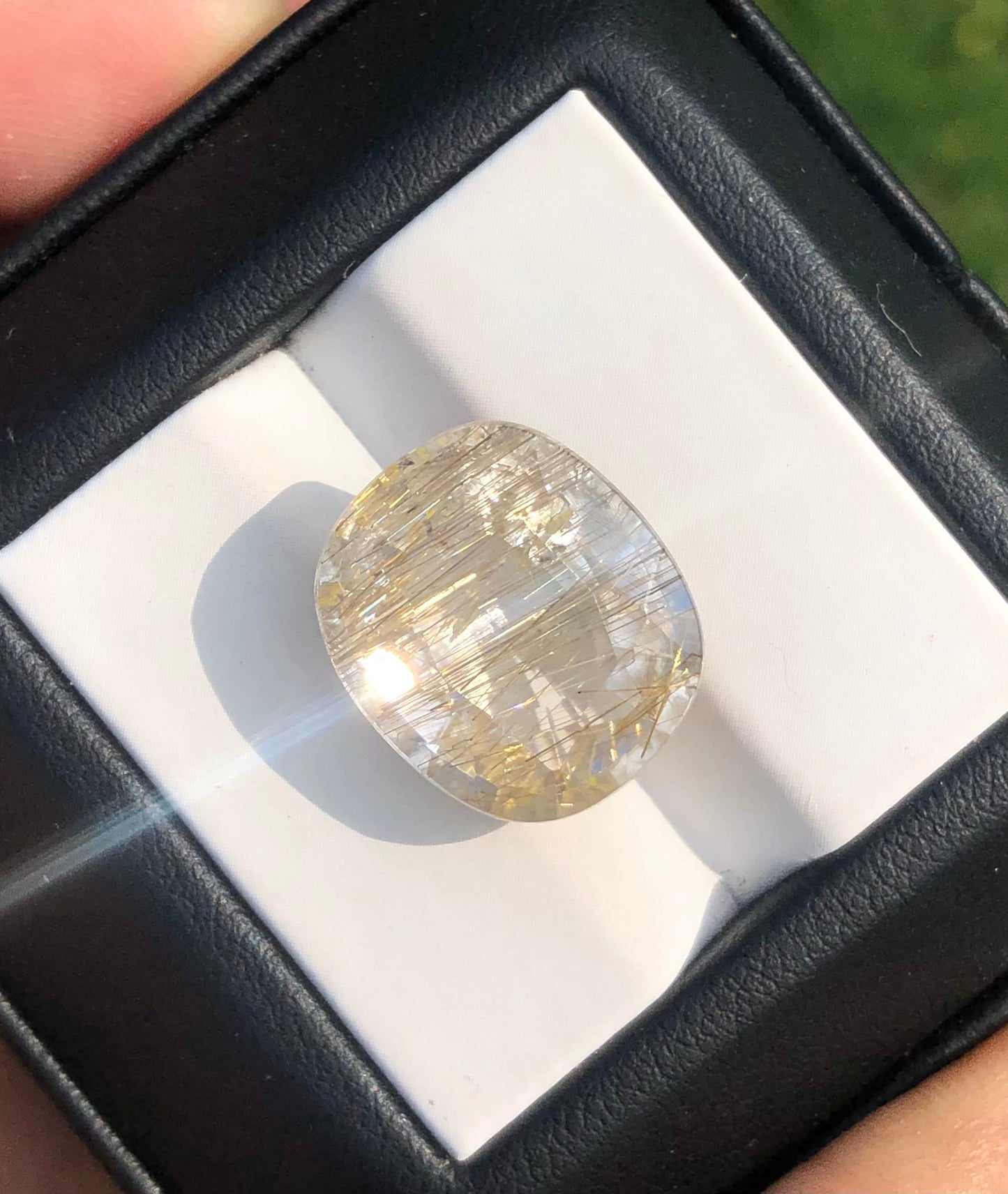 16ct 5A Golden Rutile Quartz faceted Gemstone