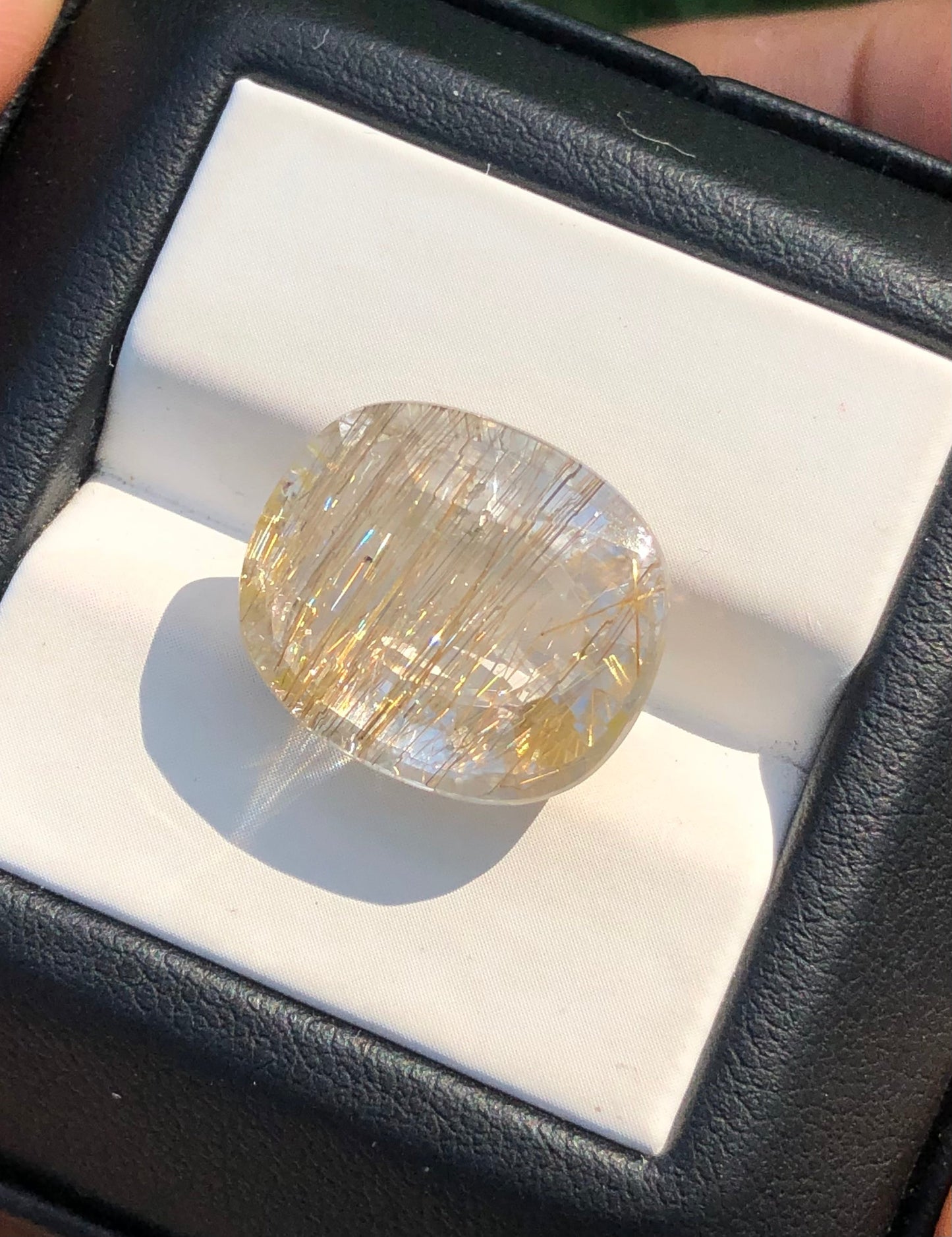 16ct 5A Golden Rutile Quartz faceted Gemstone