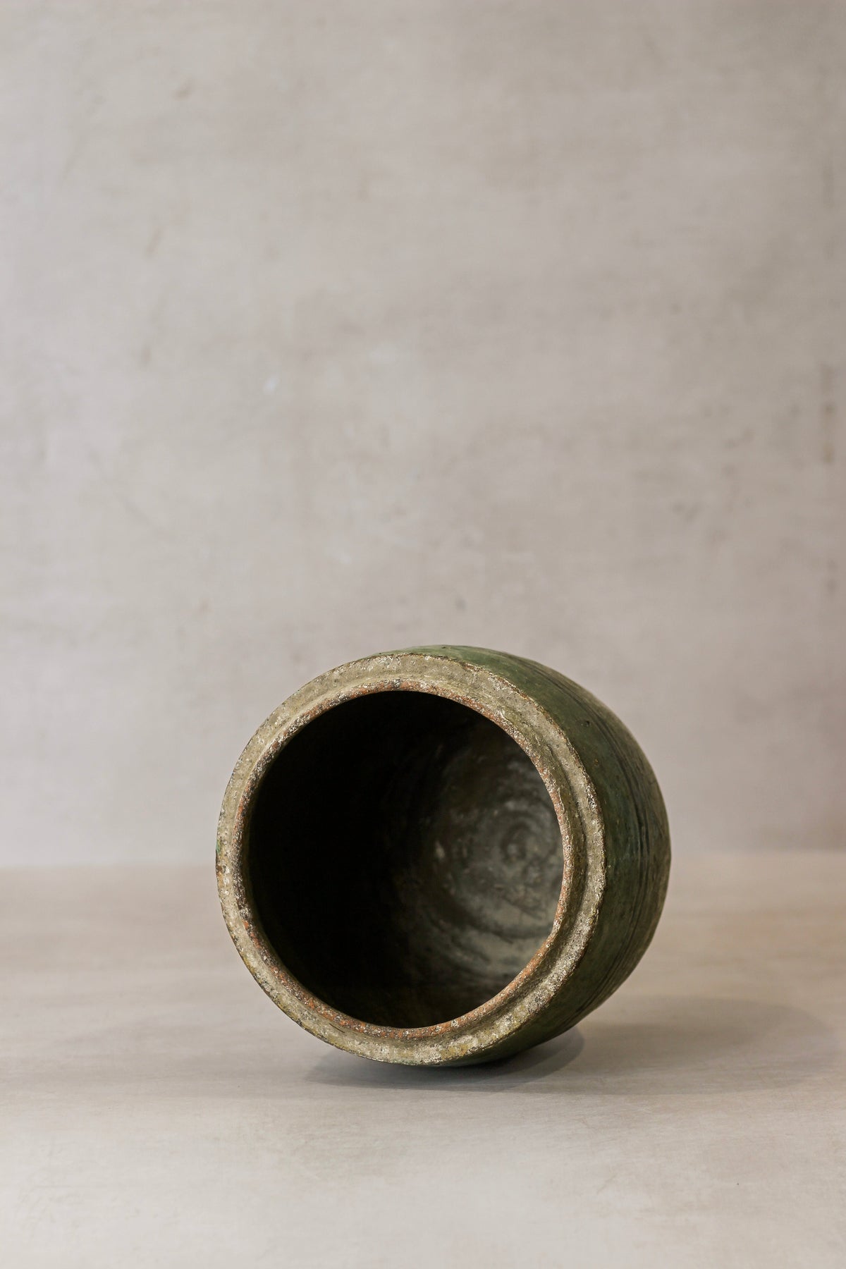 Vintage Emerald Green Pot - No 1