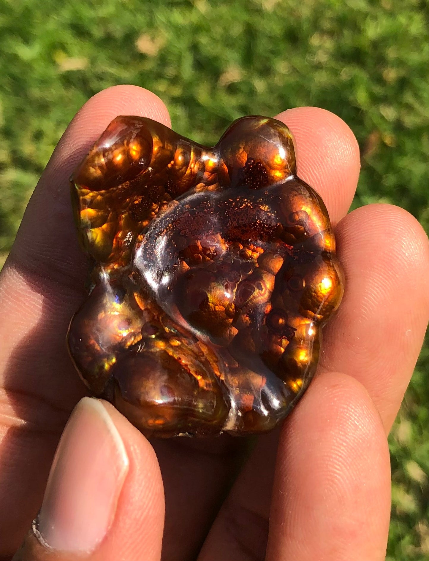 95ct Big Size Rare Fire Agate Carving - Collector Gemstone