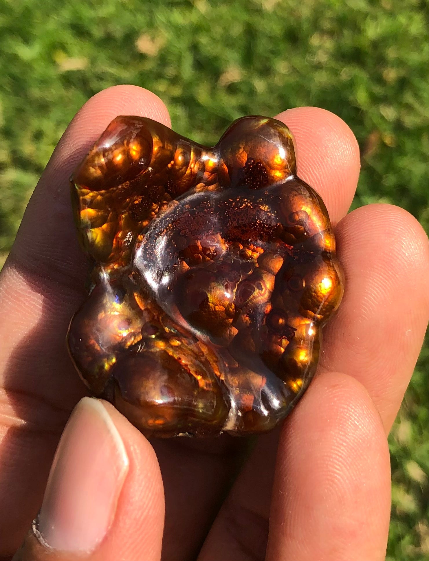 95ct Big Size Rare Fire Agate Carving - Collector Gemstone