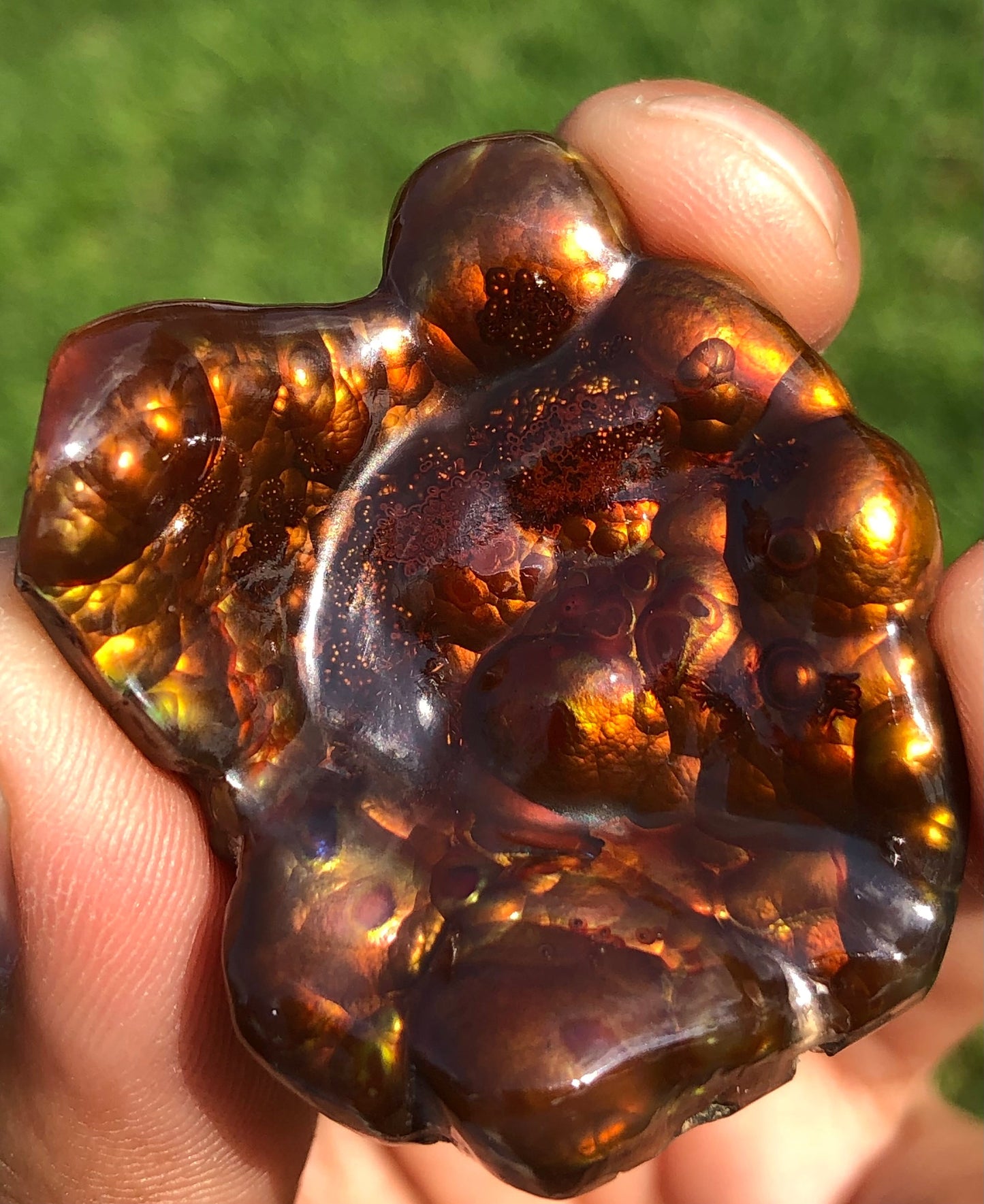 95ct Big Size Rare Fire Agate Carving - Collector Gemstone