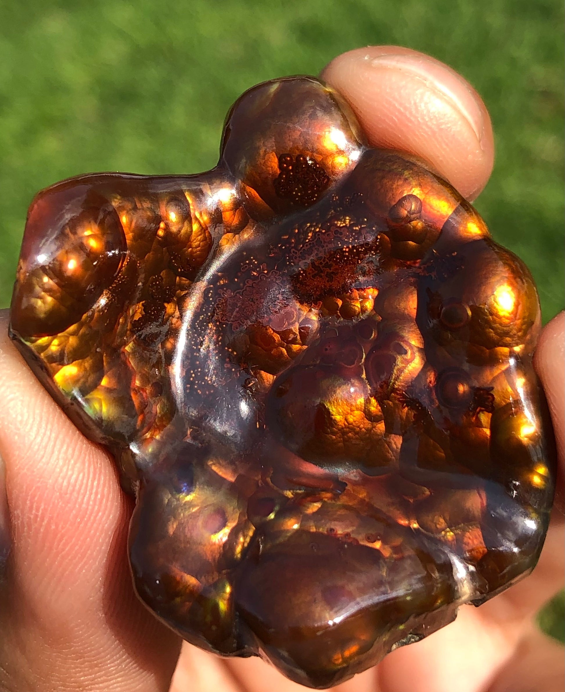 95ct Big Size Rare Fire Agate Carving - Collector Gemstone