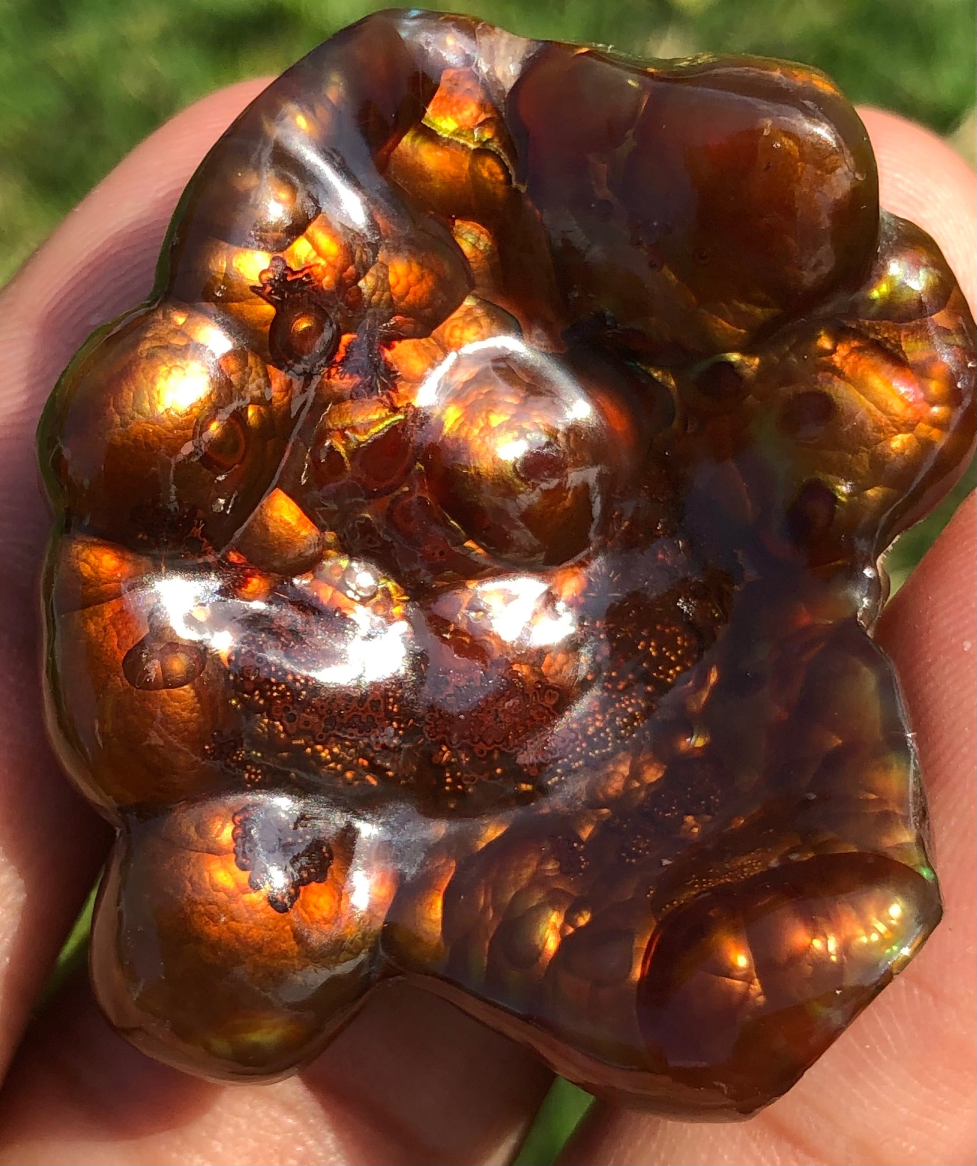 95ct Big Size Rare Fire Agate Carving - Collector Gemstone