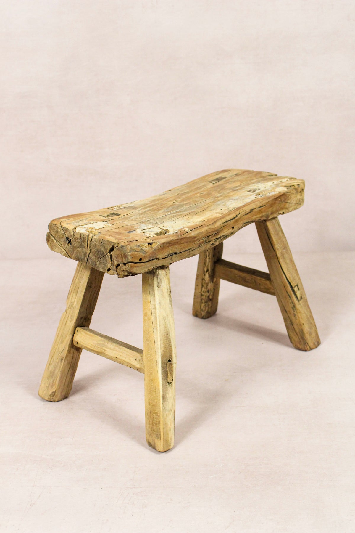 Vintage Rustic Stool - Elm wood - Small - 243
