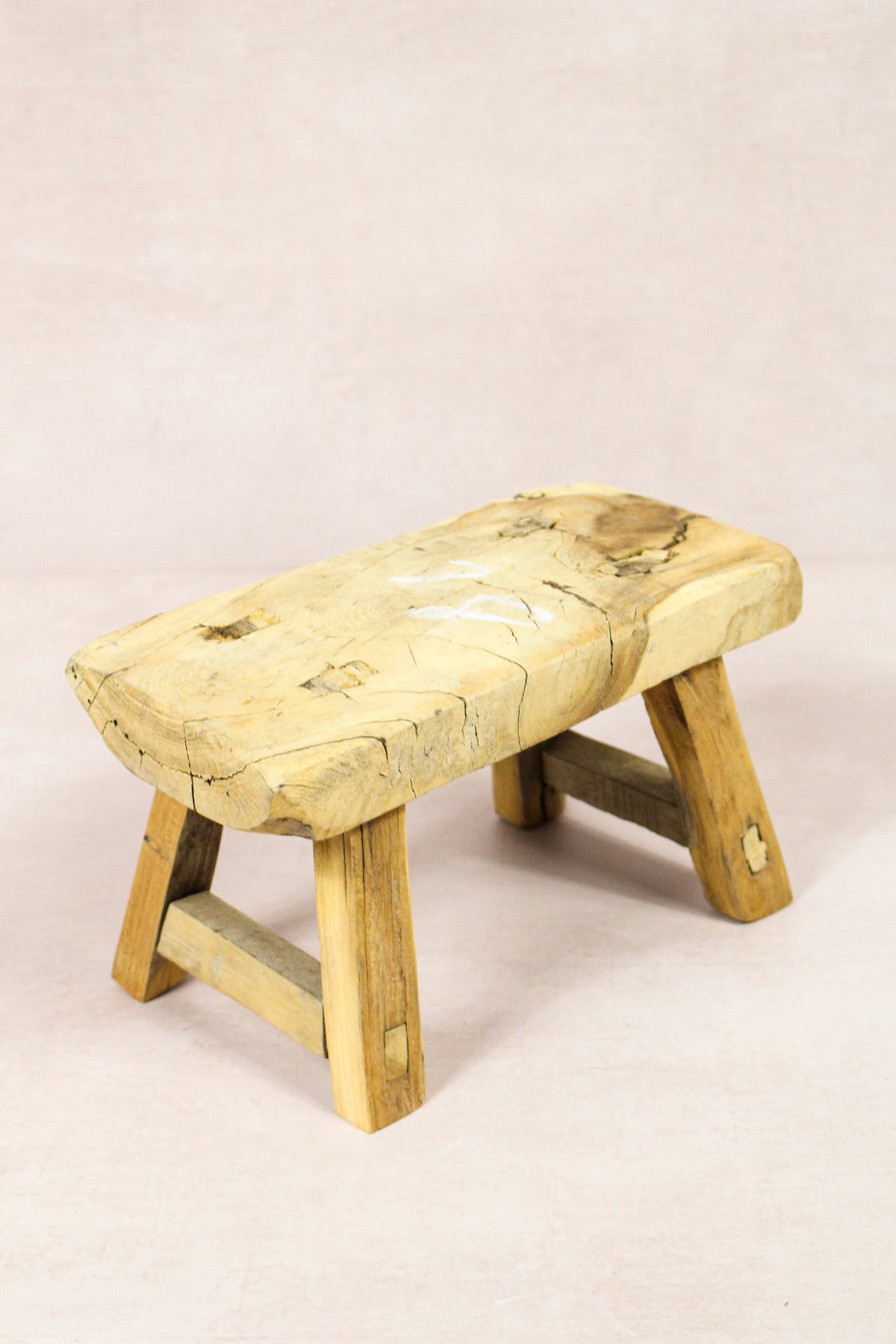 Vintage Rustic Stool - Elm wood - Small - 245