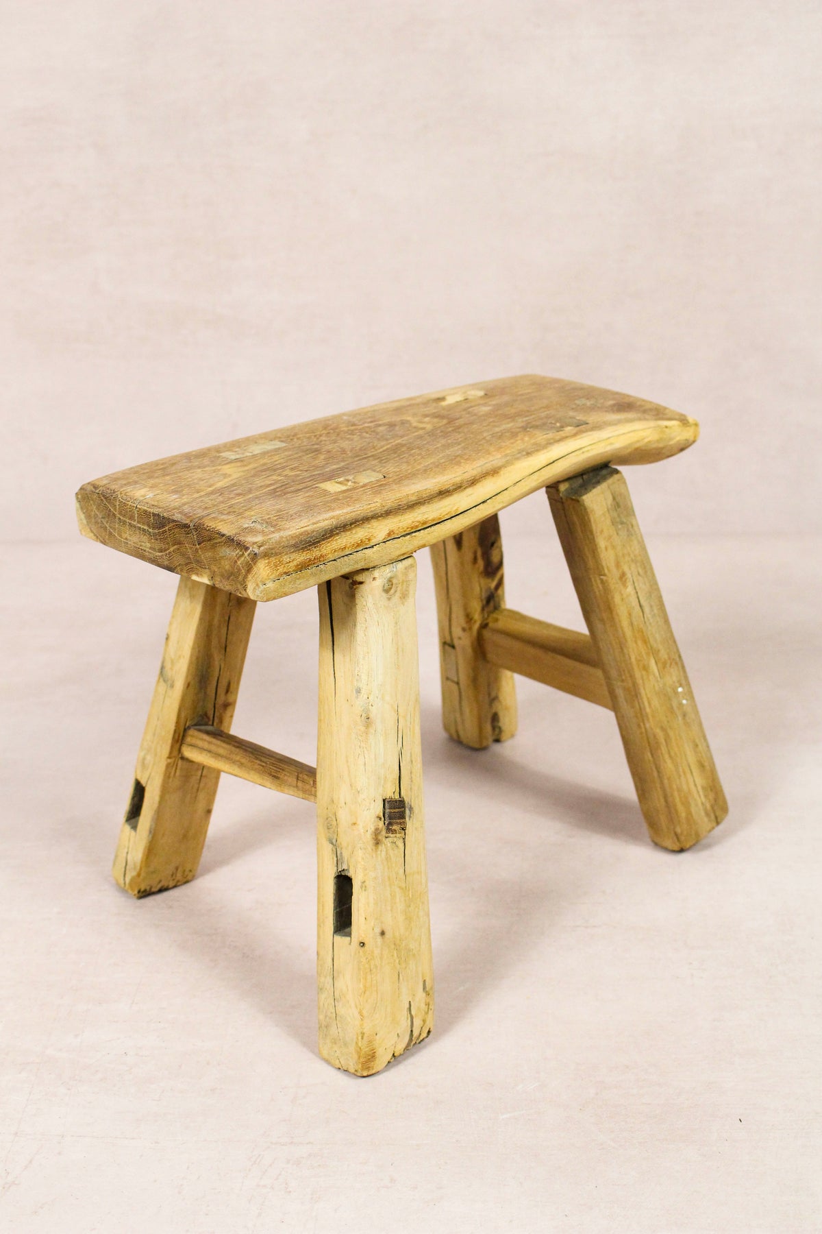 Vintage Rustic Stool - Elm wood - Small - 246