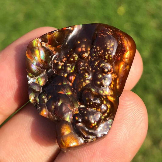 59ct Rare Fire Agate cabochon, Rare Gemstone than Diamonds, Dimensions - 34x27mm