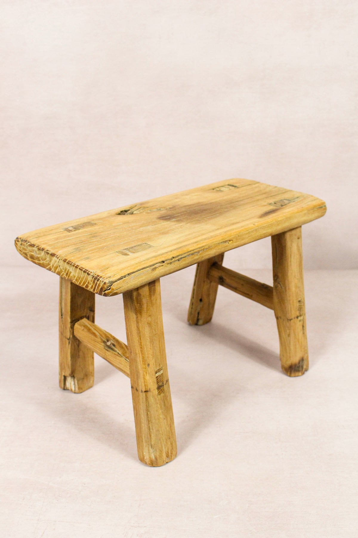 Vintage Rustic Stool - Elm wood - Small - 255