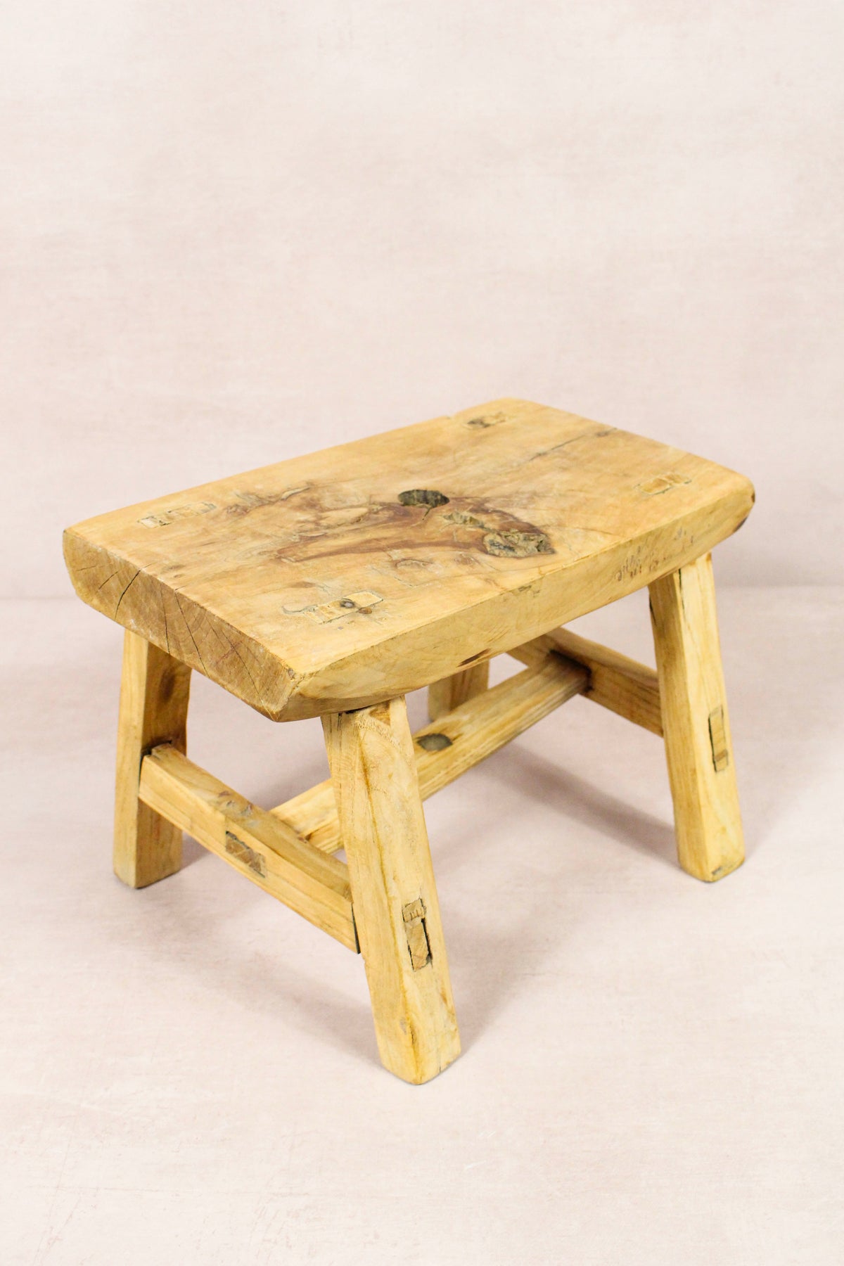 Vintage Rustic Stool - Elm wood - Small - 259