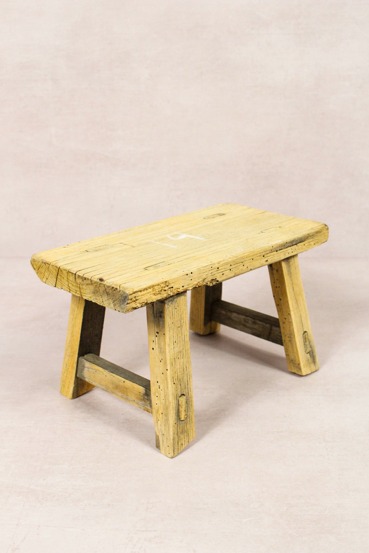 Vintage Rustic Stool - Elm wood - Small - 260