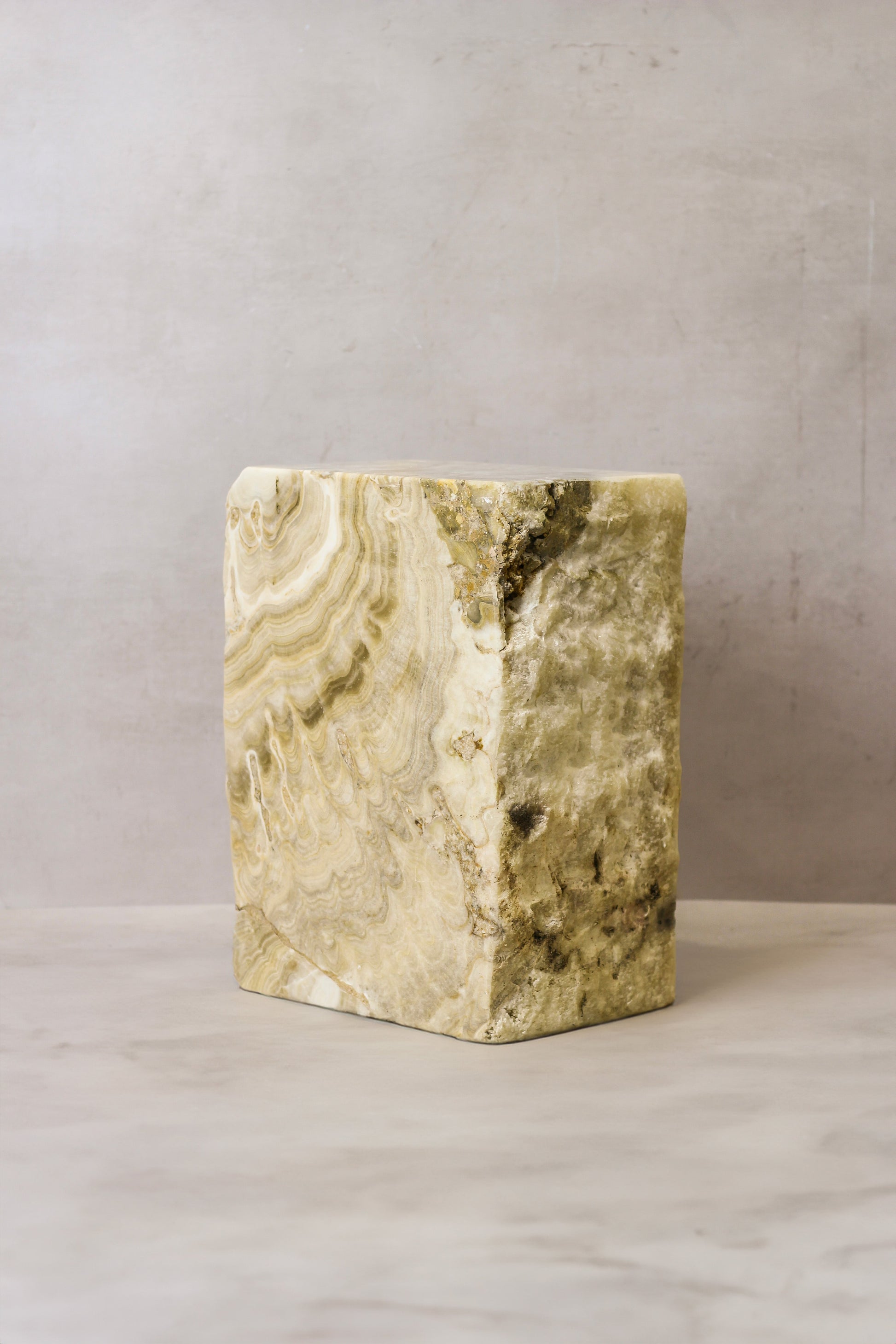 Onyx Side Table Pedestal Raw - Solid - No 5