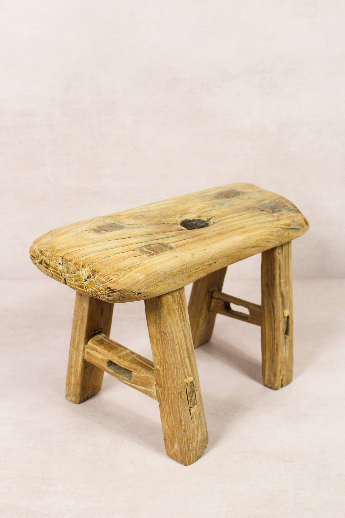 Vintage Rustic Stool - Elm wood - Small - 274
