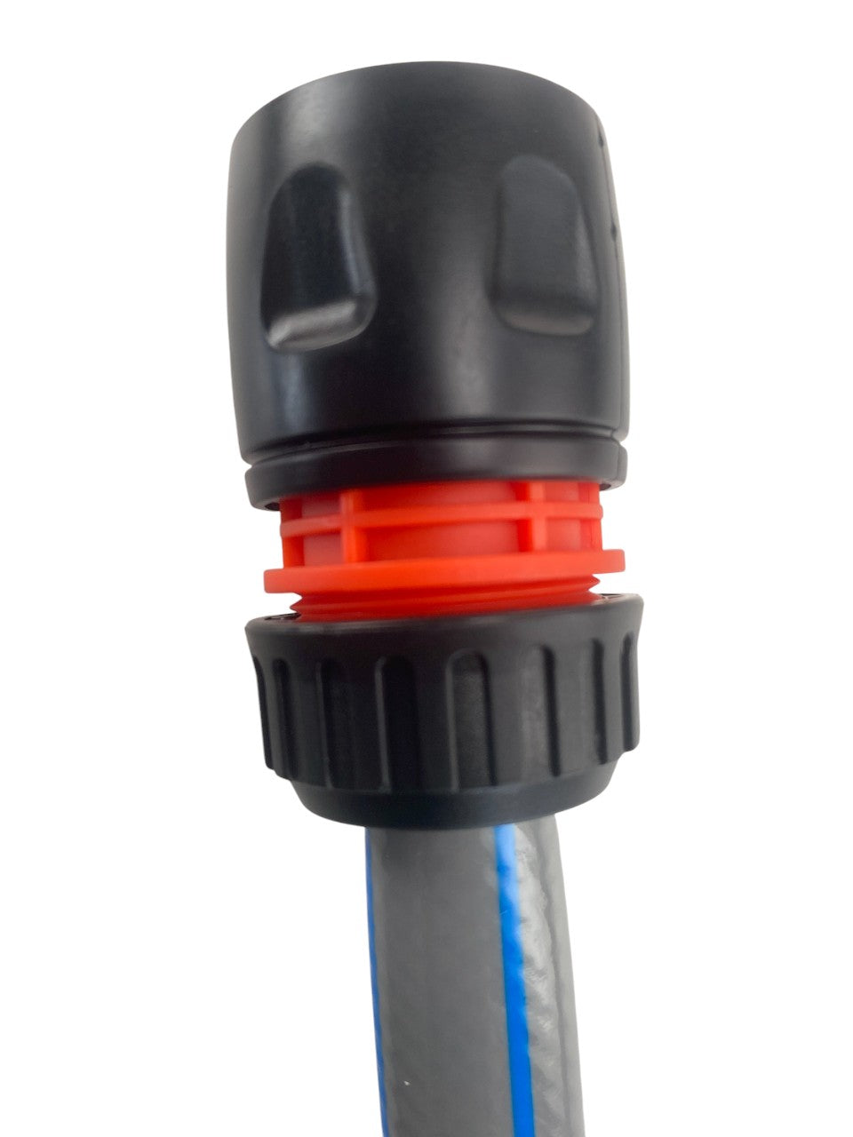 3 Way Connector Set with Valve Black Orange Garden Hose Pipe MDPE Pipe Connector