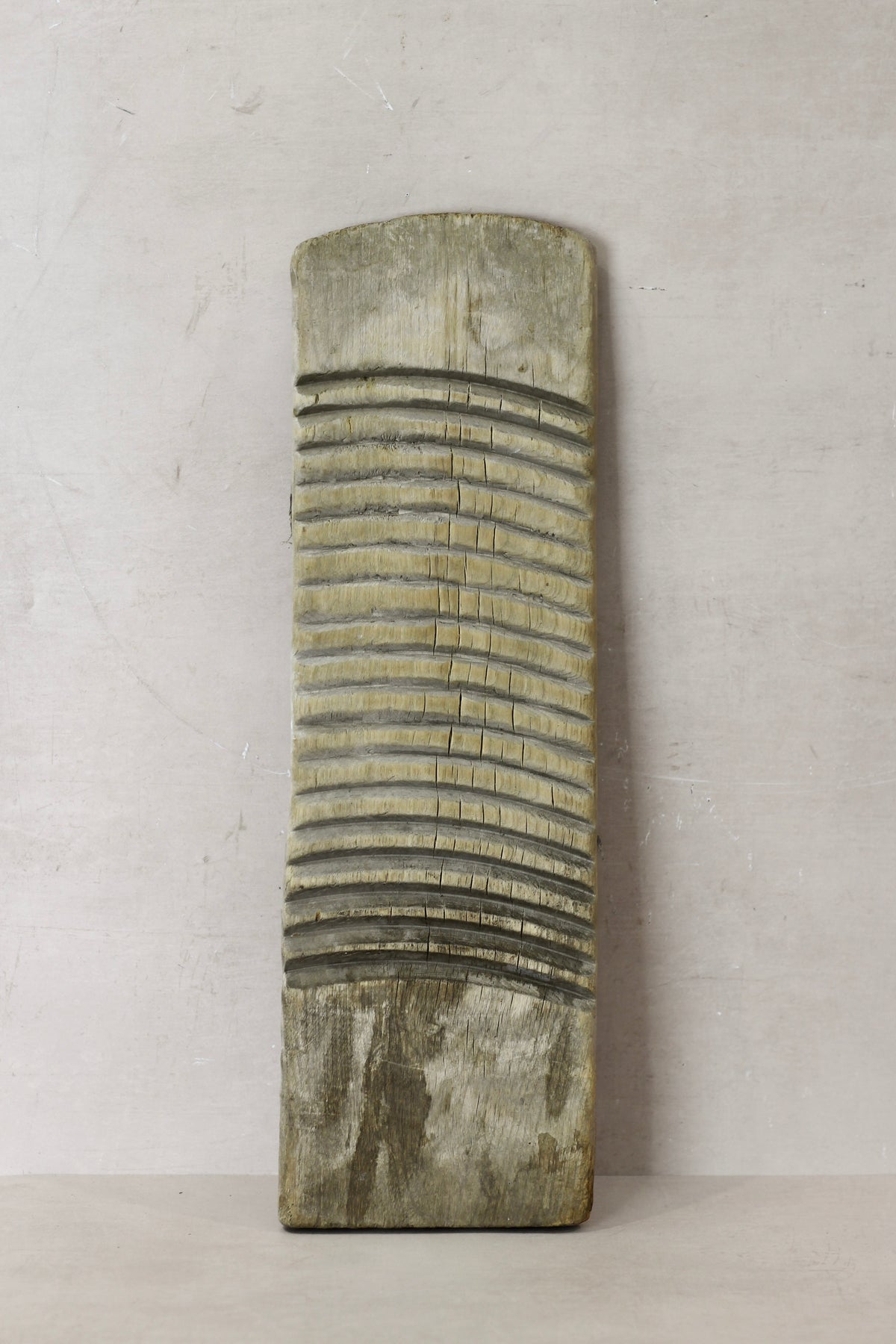 Vintage Elm Wooden Washboard - no 14
