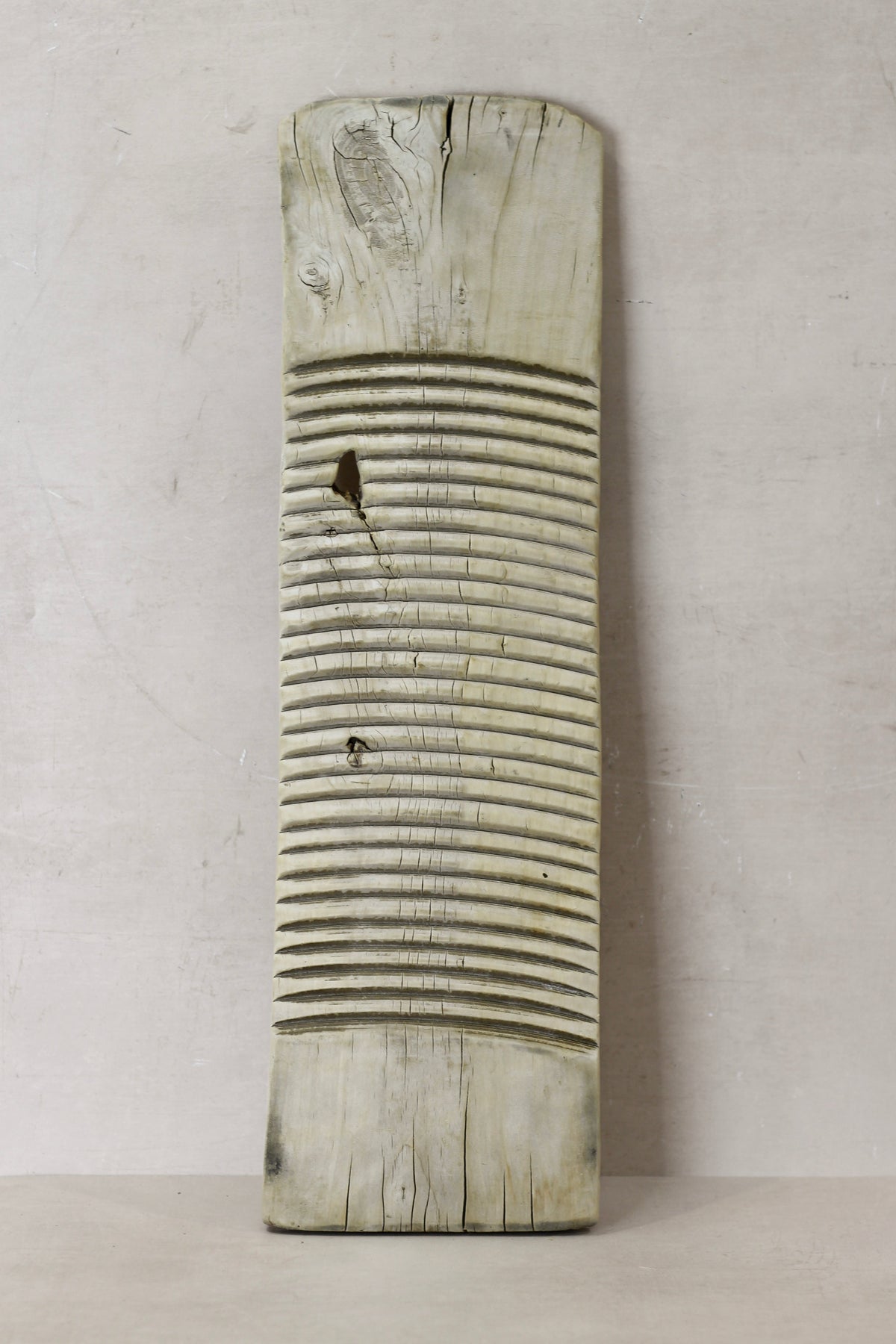 Vintage Elm Wooden Washboard - no 16