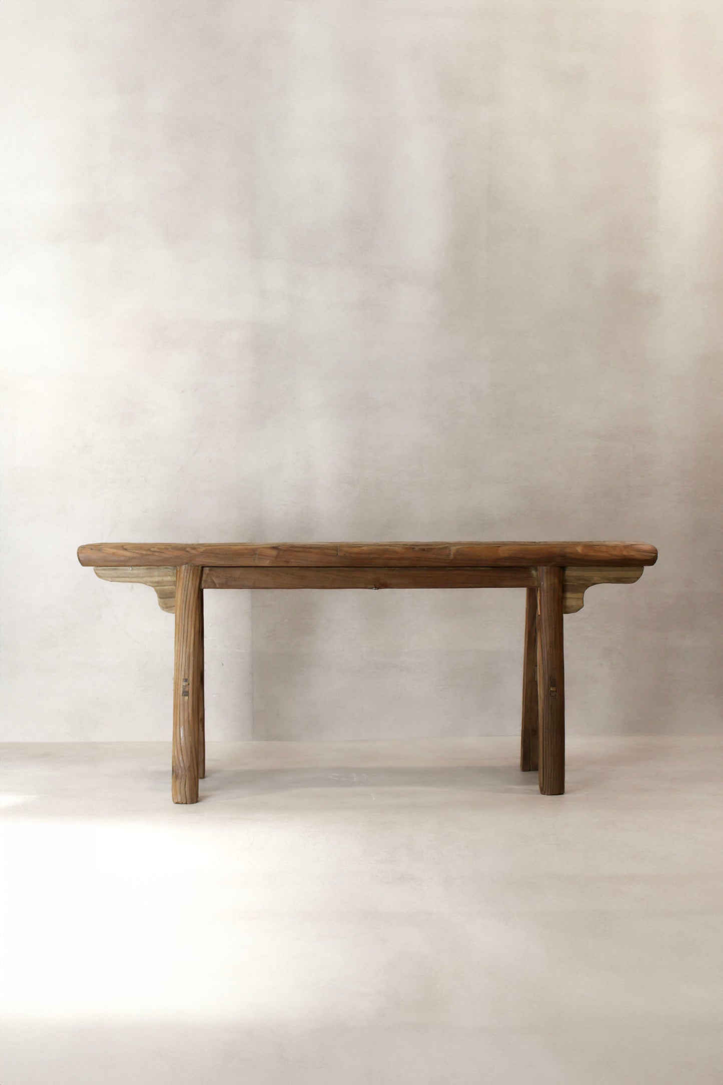 Antique Rustic Elm Wood Bench 02