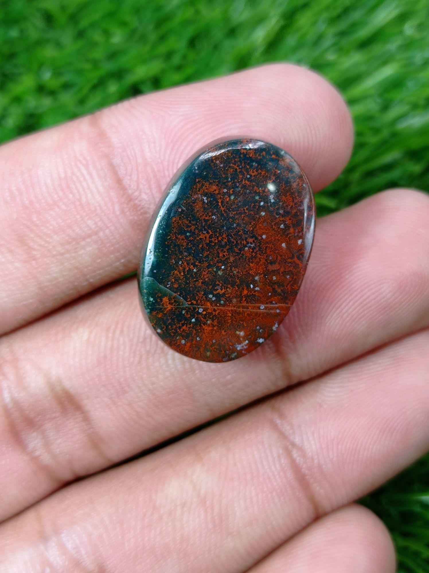 33.5ct High Quality Blood Stone - Heliotrope - Hajr-ul-Dam-25x18mm