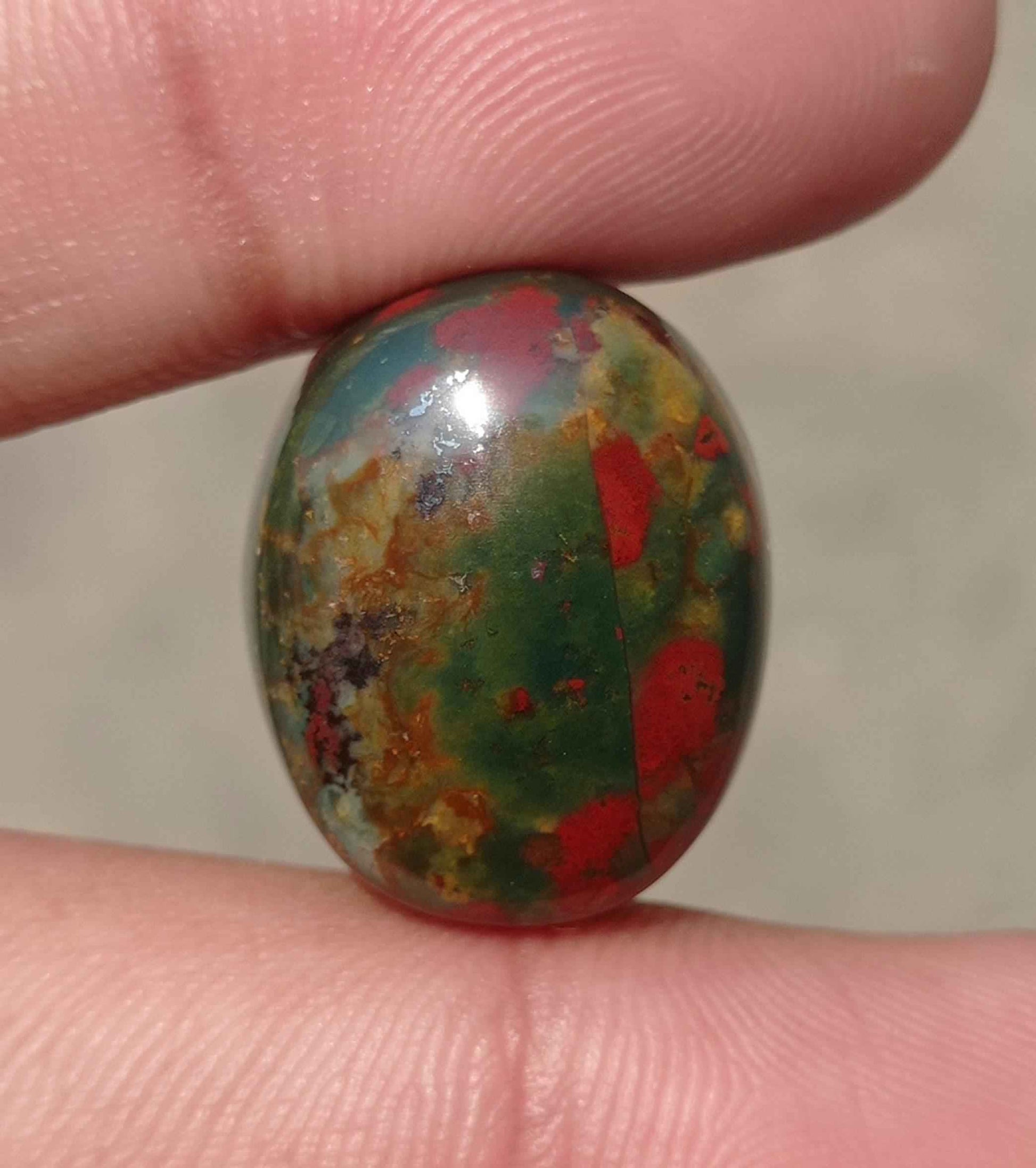 36.5ct Imperial Quality Blood Stone - Heliotrope - Hajr-ul-Dam -22x18mm