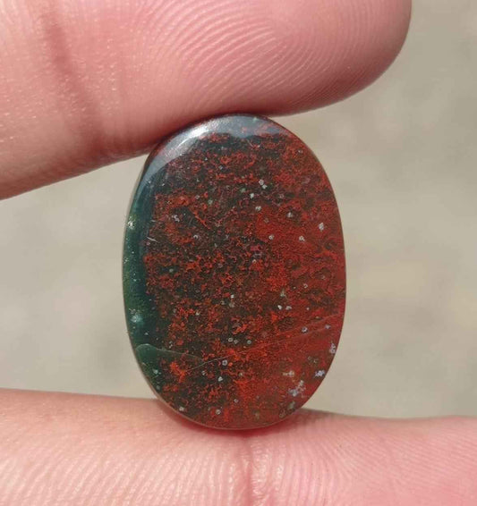 33.5ct High Quality Blood Stone - Heliotrope - Hajr-ul-Dam-25x18mm