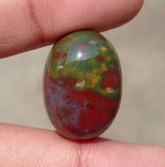 49ct Imperial Quality Blood Stone - Heliotrope - Hajr-ul-Dam -26x19mm
