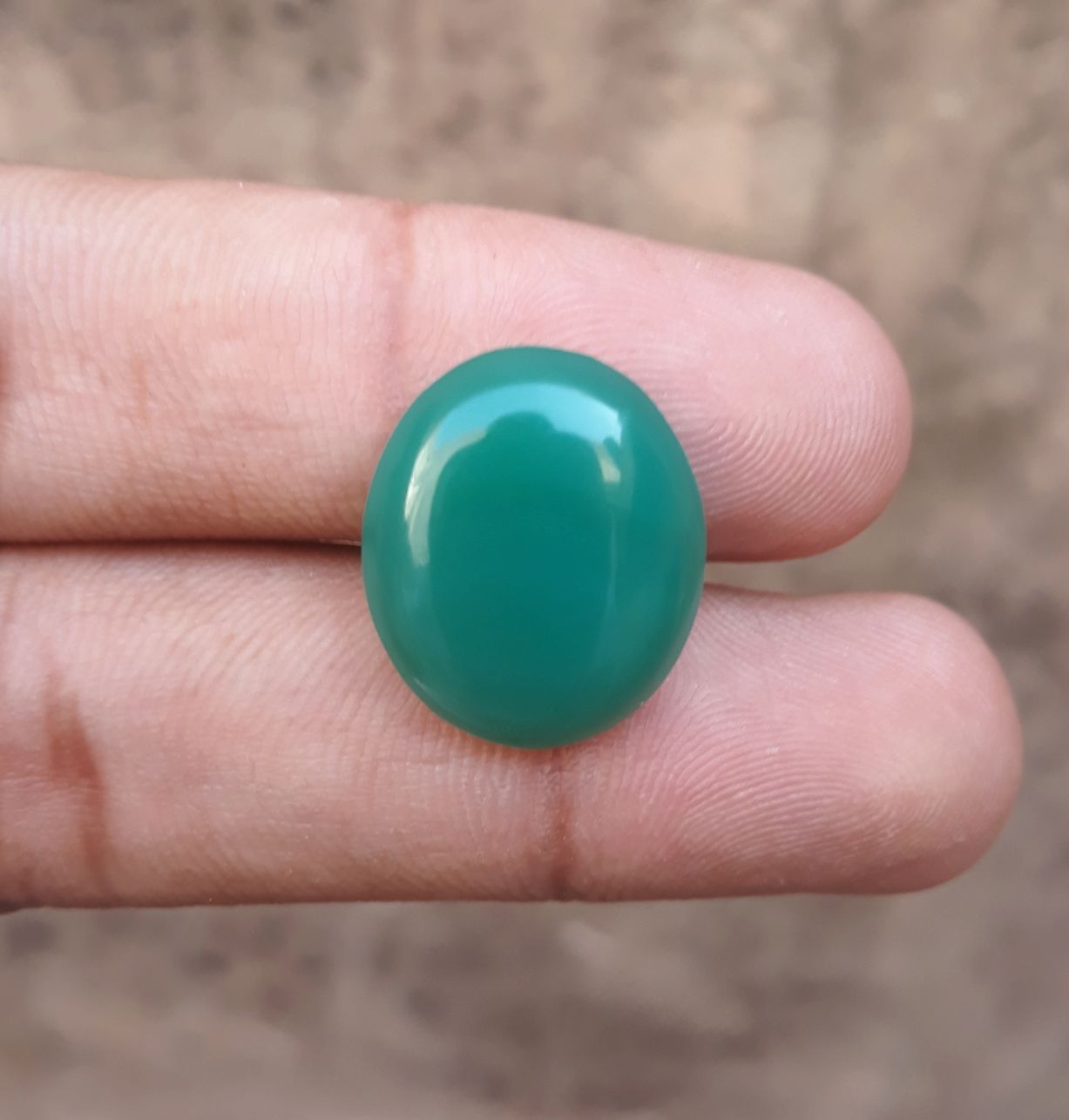 15ct Natural Chrysoprase Stone - Cabochon Chrysoprase - Green Chalcedony -20x17x5mm