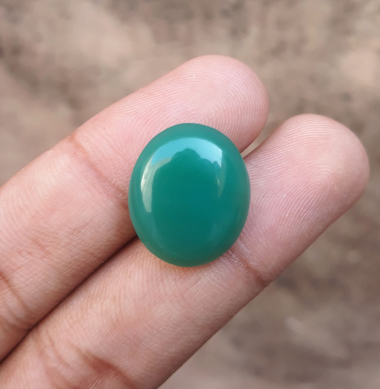15ct Natural Chrysoprase Stone - Cabochon Chrysoprase - Green Chalcedony -20x17x5mm