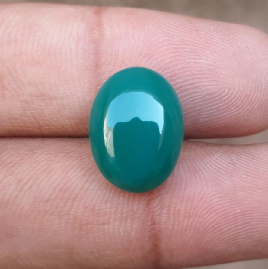 10.1ct Natural Chrysoprase Stone - Cabochon Chrysoprase - Green Chalcedony -16x12x6mm
