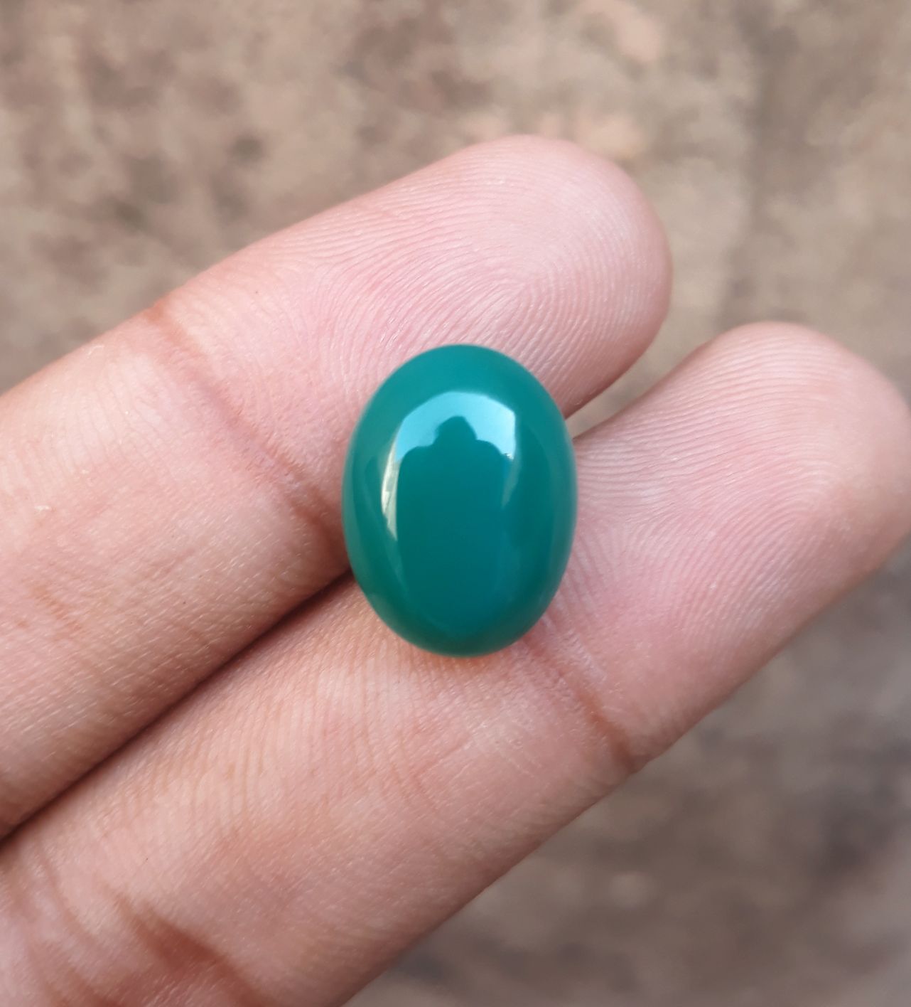 10.1ct Natural Chrysoprase Stone - Cabochon Chrysoprase - Green Chalcedony -16x12x6mm