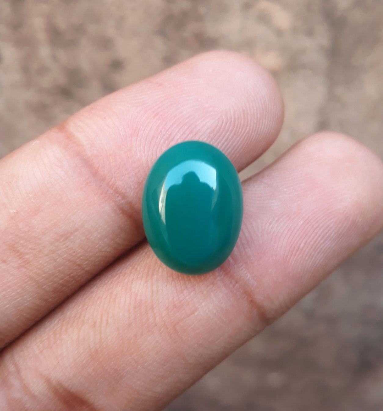 10.1ct Natural Chrysoprase Stone - Cabochon Chrysoprase - Green Chalcedony -16x12x6mm