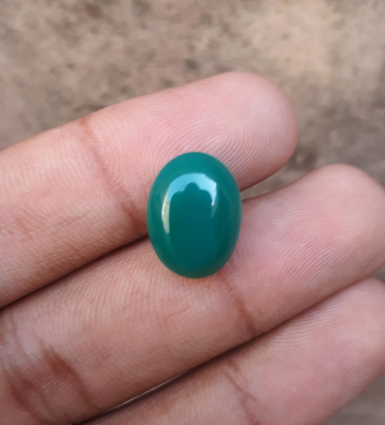 10.1ct Natural Chrysoprase Stone - Cabochon Chrysoprase - Green Chalcedony -16x12x6mm