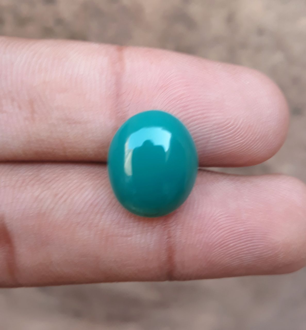 9.6ct Natural Chrysoprase Stone - Cabochon Chrysoprase - Green Chalcedony -15x13x6mm