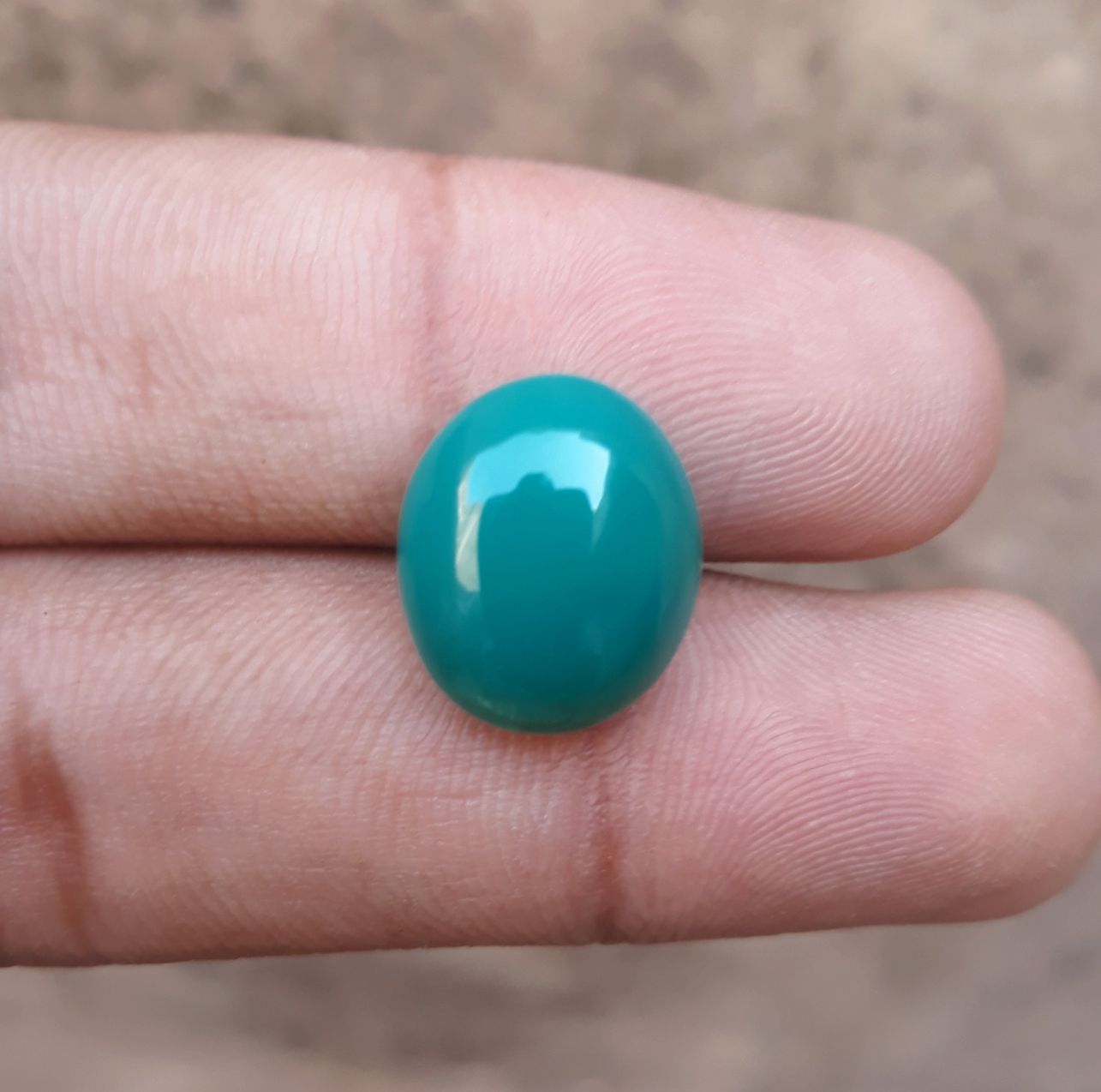 9.6ct Natural Chrysoprase Stone - Cabochon Chrysoprase - Green Chalcedony -15x13x6mm