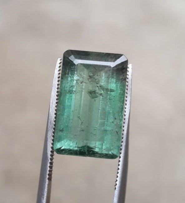 12.35ct Natural Teal Tourmaline Gemstone - Faceted Tourmaline - October Birthstone Tourmaline - 18x11x7mm