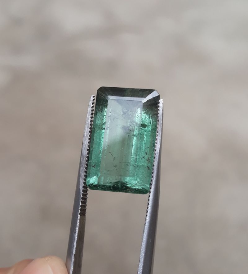 12.35ct Natural Teal Tourmaline Gemstone - Faceted Tourmaline - October Birthstone Tourmaline - 18x11x7mm