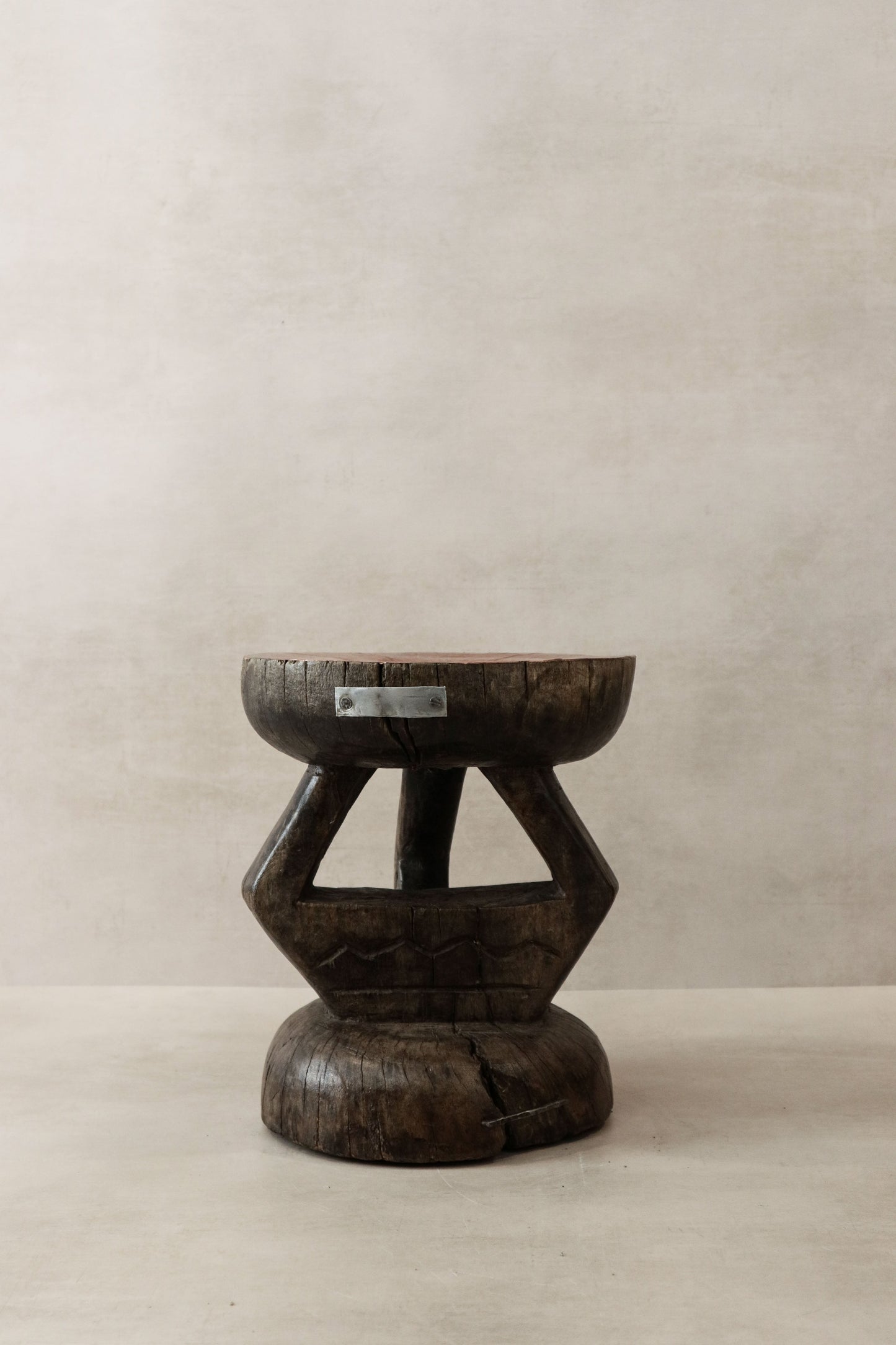 Vintage Tonga Stool - Copper Top - 27.1