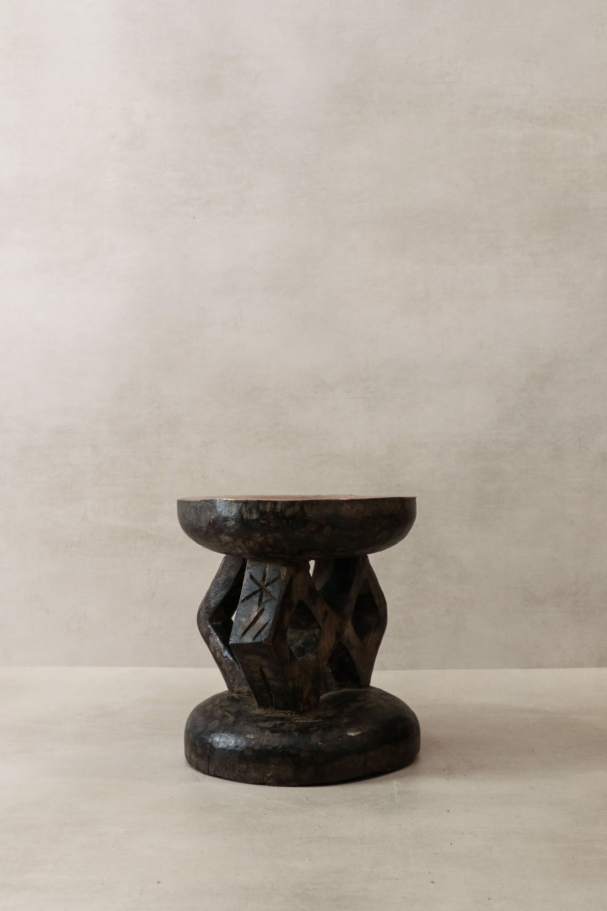 Vintage Tonga Stool - Copper Top - 25.3