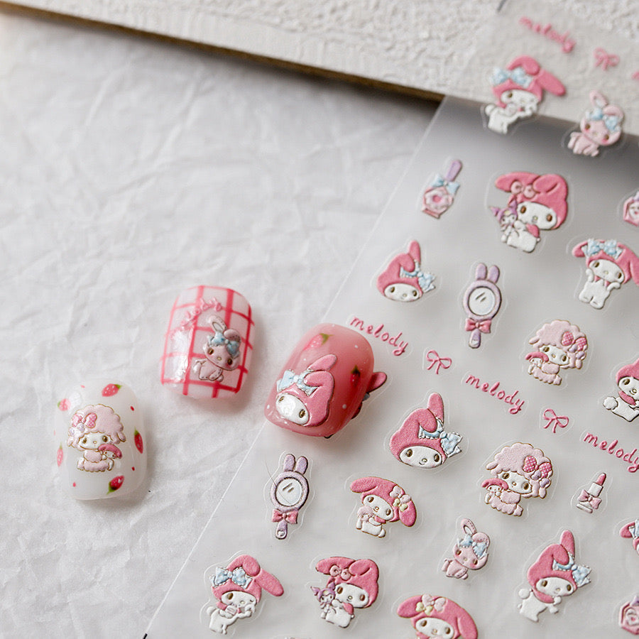 Hello Claws | Melody Embossed Pattern Design Nail Deco Sticker
